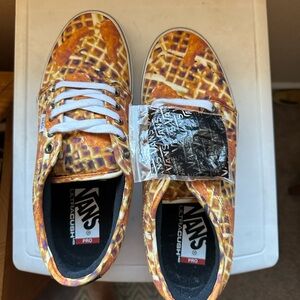 Vans skater shoe. .  Chicken and waffles print.  NWT